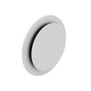 Bouche design à effet coanda ronde Ø 125 mm - Blanche - montage plafond [- Brink]
