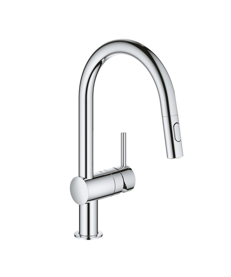 MINTA Mousseur extractible 2 jets - Mitigeur monocommande évier cuisine -  GROHE - e-Novelec