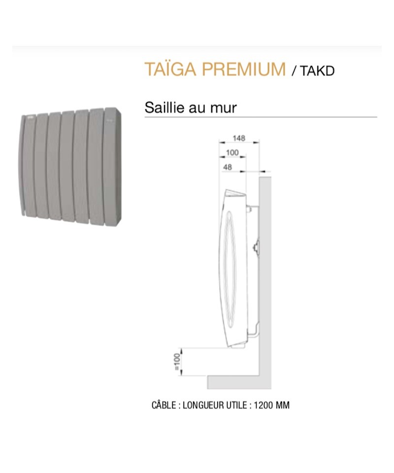 TAIGA PREMIUM [- TAKD - Radiateur Inertie électrique - Acova]