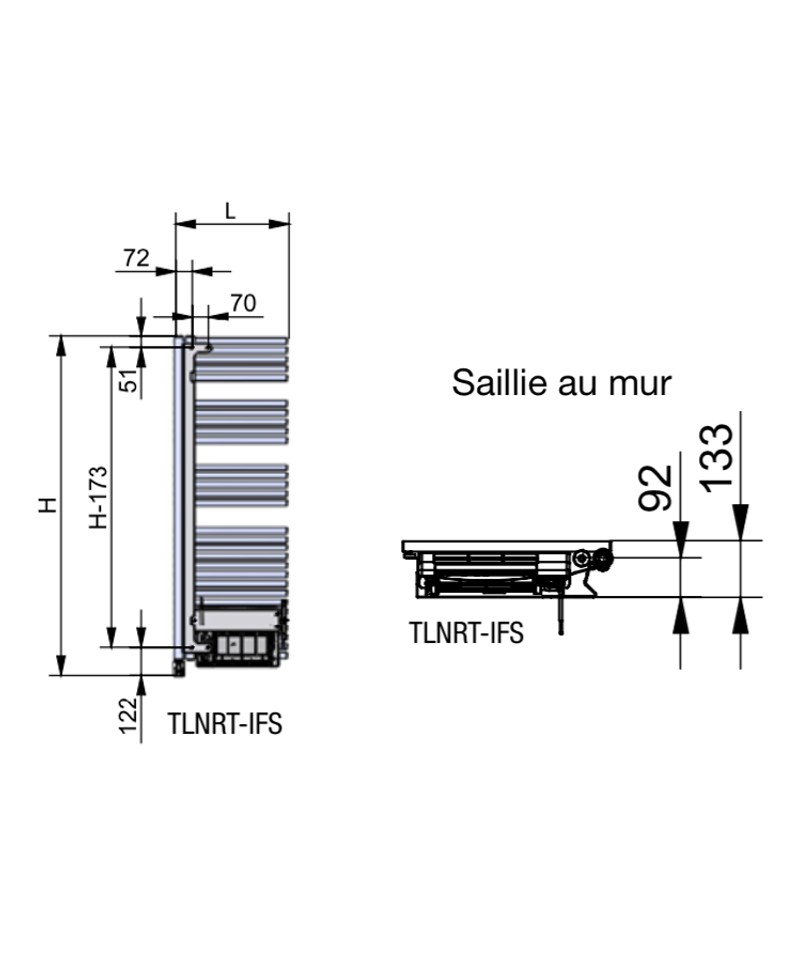 Sèche-serviettes Acova électrique CALA TWIST + AIR soufflant