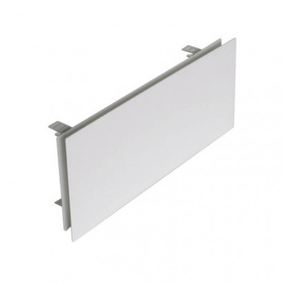 Diffuseur pulsion rectangulaire pour Té 200x100 - Blanc ou inox [- Bouches et grilles de transfert - Brink]