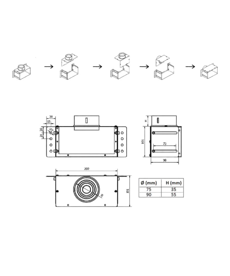 Filtre G3 pour terminal rectangulaire 200 x 100 mm - Filtration VMC Double  flux haut rendement - BRINK