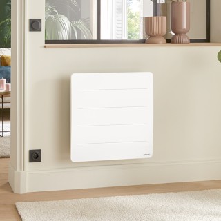 Nirvana + Horizontal BLANC [- Radiateur Inertie Fonte - Atlantic]