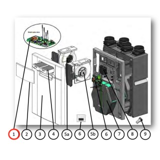 Carte Mère pour VMC DOMEO 210 RD - V01 à 03 [ pièce détachée VMC double flux - Unelvent - Ni repris ni échangé]