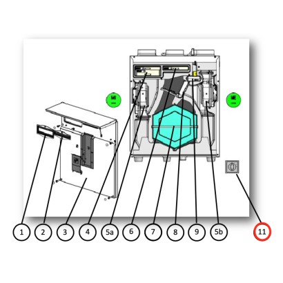 Commande 2 vitesses pour VMC IDEO 325 Ecowatt FL [ pièce détachée VMC double flux - Unelvent - Ni repris ni échangé]