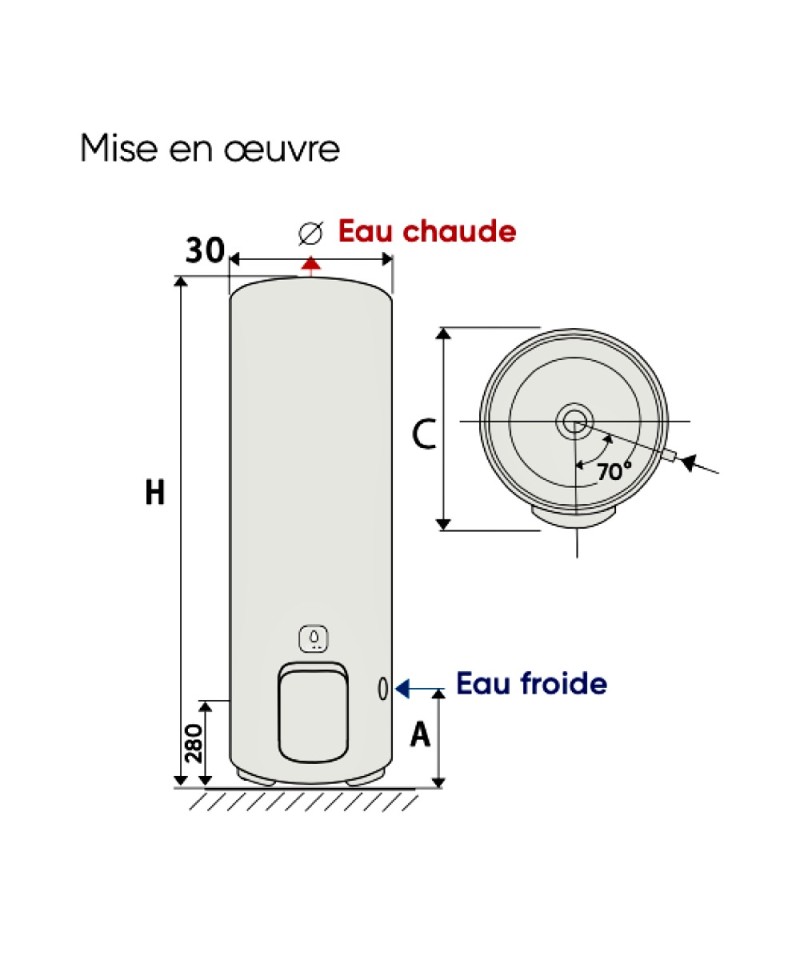 Chauffe-eau électrique AQUEO intelligent et connecté 300L