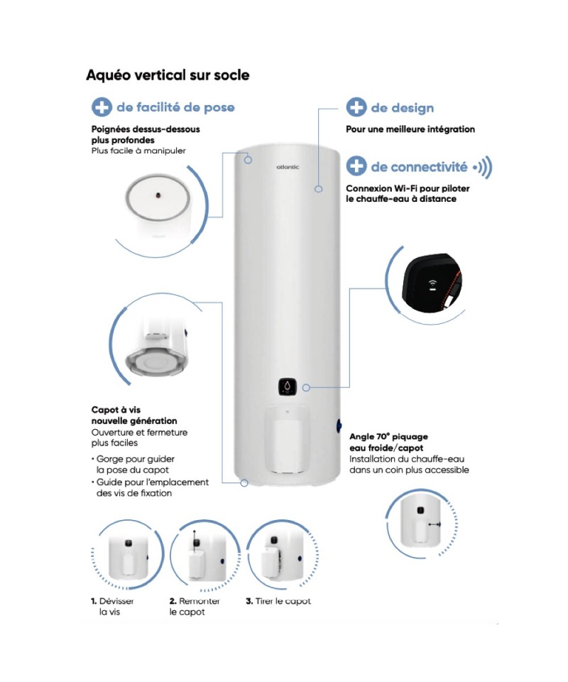 Chauffe-eau électrique ACI piloté par télécommande radio