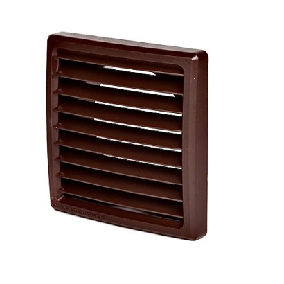 Grille extérieure GS100 en plastique - carrée 130mm x 130mm [- Bouches et grilles - Brink]