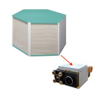 Echangeur de rechange pour VMC AKOR BP HR (avec By-Pass) [- pièces détachées VMC double flux - Unelvent - Non repris]