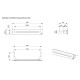 Boitier encastré pour bouche design Comfogrid LINEA 600 mm - 1xØ 110 mm + 2xØ 90 mm - CSB-P 600 [- Réseau ComfoTube - Zehnder]