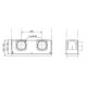 Boîtier de bouche CLD-P - raccordement latéral 2 x Ø 90 mm - Hauteur 115 mm [- mural, sol ou plafond - Réseau PEHD - Zehnder]