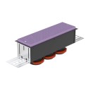 Boîtier de bouche CLD-P - raccordement arrière 3 x Ø 75 ou 90 mm - Hauteur 115 mm - pour grille longue [- Réseau PEHD - Zehnder]