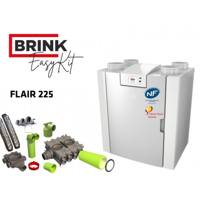 EasyKit FLAIR 225 - Réseau DN 75 mm [- VMC Double flux haut rendement - BRINK]