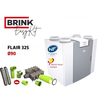 EasyKit FLAIR 325 - Réseau DN 90 mm [- VMC Double flux haut rendement - BRINK]