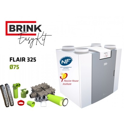 EasyKit FLAIR 325 - Réseau DN 75 mm [- VMC Double flux haut rendement - BRINK]