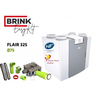 EasyKit FLAIR 325 - Réseau DN 75 mm [- VMC Double flux haut rendement - BRINK]