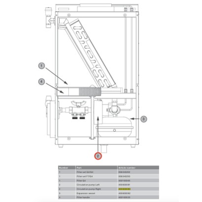 Pompe pour ComfoFond-L et ComfoFond-L Q version gauche [- Pièce détachée VMC double flux - Ni repris ni échangé - Zehnder]