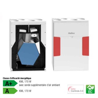 KWL EC 170 W / 170 W ET (régulation easyControls 3.0) [- VMC Double flux Très Haut Rendement - Helios]