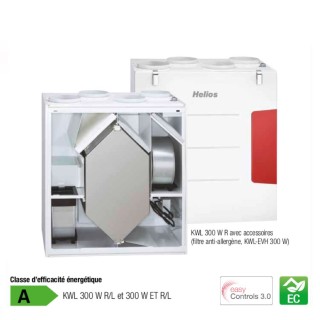 KWL EC 300 W / 300 W ET (régulation easyControls 3.0) [- VMC Double flux Très Haut Rendement - Helios]