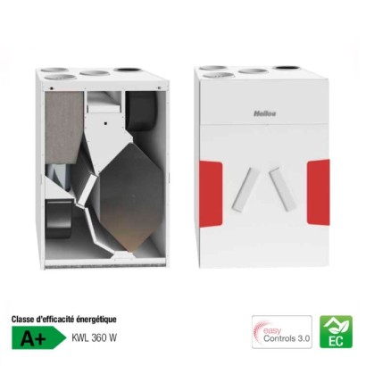 KWL 360 W / 360 W ET (régulation easyControls 3.0) [- VMC Double flux Très Haut Rendement - Helios]