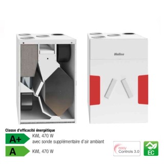KWL 470 W / 470 W ET (régulation easyControls 3.0) [- VMC Double flux Très Haut Rendement - Helios]