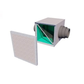 Caisson préfiltre 400x400x440 DN125, 160, 180 ou 200 (sans filtre) [- Filtration - Brink]