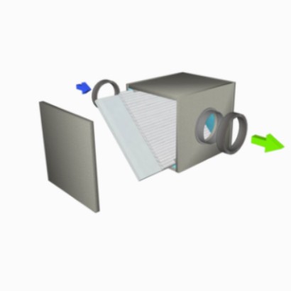 Filtre G4 ou F7 pour caisson préfiltre 400x400x440 [- Filtration - Brink]