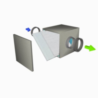 Filtre G4 ou F7 pour caisson préfiltre 400x400x440 [- Filtration - Brink]