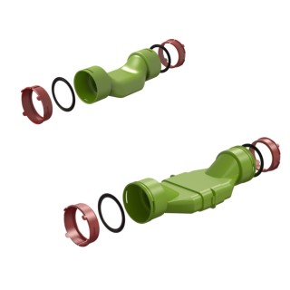 Kit croisement gaine - Ø 75 ou 90 mm [- Conduits et accessoires VMC en PEHD - Brink]