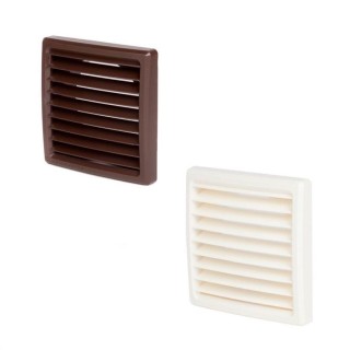 Grille GS 100 130 x 130 marron ou vernie [- Bouches et grilles - Brink]