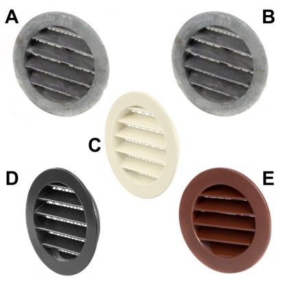 Grille d'aération à lamelles ronde DN 100 mm [- Bouches et grilles - Brink]