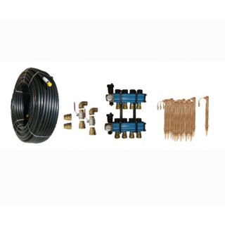 Kit Capteur Géothermique 2, 3, 4, 5 ou 6 Couronnes 100m DN25 [- Accessoire Puits canadien hydraulique - Brink]