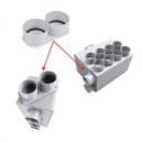 Plaque connecteur pour caisson Easy Renov Eco - 2 x DN 75 ou 90 [- Répartiteurs VMC en PEHD - Brink]