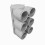 Caisson de distribution d'air Easy Renov Basic Ø 125 - 4 x Ø 75 ou 90 [- Répartiteurs VMC en PEHD - Brink]