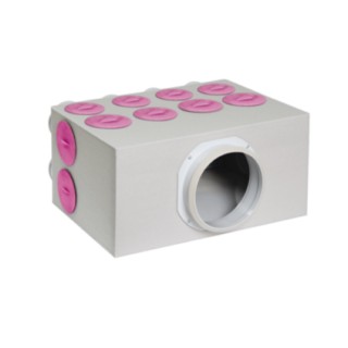 Caisson de distribution d'air Easy Renov Plus L - 8 x Ø 75 [- Répartiteurs VMC en PEHD - Brink]