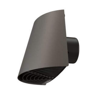 Terminal mural prise et rejet d'air PP Anthracite Ø 125, 160, 180 ou 200 mm - Noir [- Sortie murale VMC - BRINK]