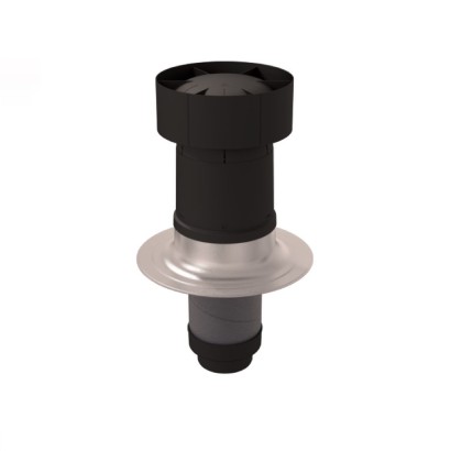 Teminal isolé Ø 160 mm avec solin toit plat [- Sorties de toiture pour VMC double flux - BRINK]