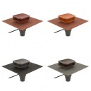 Chapeau toiture univ 2 Tuile Ø 100 à 160 mm 500x600 pente 16-55° [- Sortie toiture VMC - BRINK]