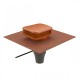 Chapeau toiture univ 2 Tuile Ø 100 à 160 mm 500x600 pente 16-55° [- Sortie toiture VMC - BRINK]
