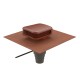 Chapeau toiture univ 2 Tuile Ø 100 à 160 mm 500x600 pente 16-55° [- Sortie toiture VMC - BRINK]