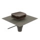 Chapeau toiture univ 2 Tuile Ø 100 à 160 mm 500x600 pente 16-55° [- Sortie toiture VMC - BRINK]
