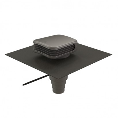 Chapeau toiture univ 2 Tuile Ø 100 à 160 mm 500x600 pente 16-55° [- Sortie toiture VMC - BRINK]