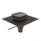 Chapeau toiture univ 2 Tuile Ø 100 à 160 mm 500x600 pente 16-55° [- Sortie toiture VMC - BRINK]