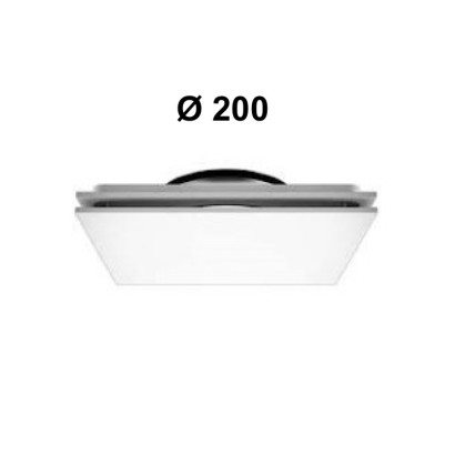 Diffuseur carré design LKA 200 - Ø 200 mm - Acier galvanisé peinture époxy Blanc [- Bouches et grilles - Brink]