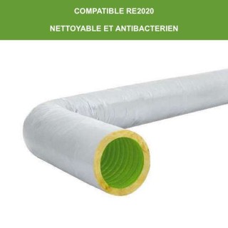 Gaine semi-flexible isolée 25 mm Smartdec ISO - Spéciale RE2020 - Ø 80, 125 mm - 10 mètres [- conduits - DEC]
