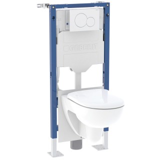 Bâti-pack DUOFIX WC suspendu Renova carénée, 112 cm. réservoir à encaster SIGMA 12 cm, plaque [- Bâti-support - Geberit]