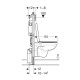 Bâti-pack DUOFIX WC suspendu Renova carénée, 112 cm. réservoir à encaster SIGMA 12 cm, plaque [- Bâti-support - Geberit]