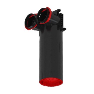 Plénum de bouche coudé TVA-P 75 DN125 - 2 x Ø 75 mm - Hauteur 375 mm [ - Réseau ComfoTube - 990326125 - Zehnder]
