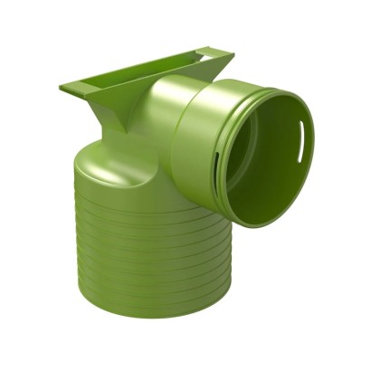 Manchette coudée pour 1 conduit OPTIFLEX PRO DN 90 vers une bouche D125 [- Conduits Polyéthylène - Aldès]