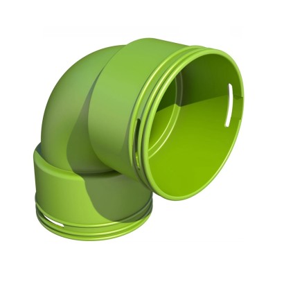 Coude à 90° OPTIFLEX PRO pour conduit circulaire - Ø 75 ou 90 mm [- Conduits Polyéthylène et accessoires VMC - Aldès]